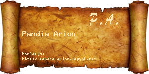 Pandia Arion névjegykártya
